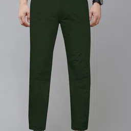 Jb Just BLACK Men Green Classic Slim Fit Cotton Regular Trousers-image-25