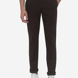 Greenfibre Men Brown Slim Fit Chinos Trousers-picture-16