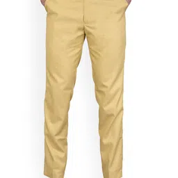 Sam and Jack Men Beige and Light Grey Pack of 2 Smart Chambray Chinos Trousers image 1