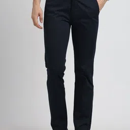 Turtle Men Checked Relaxed Skinny Fit Chinos Trousers-picture-21