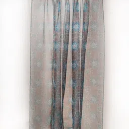 ZEBA Grey & Blue Ethnic Motifs Sheer Door & Widow Curtains-picture-24