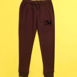 NUSYL Kids Burgundy Printed Joggers image 1