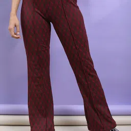 Tokyo Talkies Women Printed Bootcut Trousers-picture-17