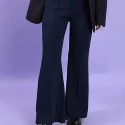 CHIC BY TOKYO TALKIES Women High-Rise Flared Bootcut Trousers-picture-37