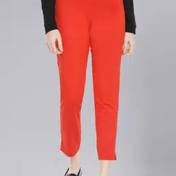 Dollar Missy Women Mid-Rise Relaxed Tapered Fit Wrinkle Free Trousers-image-14