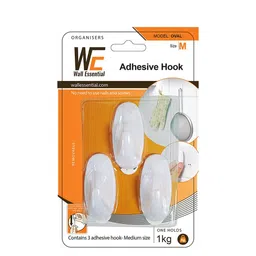 Art Street 3 Pieces White Adhesive Wall Hooks-picture-20