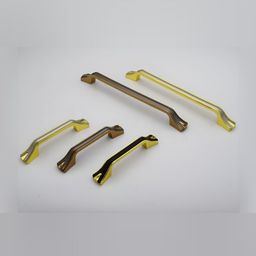 Rab Yellow & Black 5 Pieces Matte Finish Zinc Door Handles-picture-28