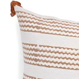 SANSKRUTIHOMES Brown & White Geometric Cotton Square Cushion Covers image 5