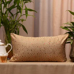 ZEBA Gold-Toned Embellished Rectangle Cushion Covers-picture-21