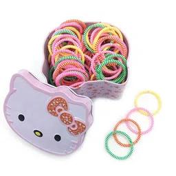 Shining Diva Fashion Girls Set Of 100 Ponytail Holders-picture-42