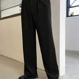 Next One Men Smart Loose Fit Easy Wash Pleated Trousers-picture-23
