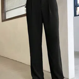 Next One Men Smart Loose Fit Easy Wash Pleated Trousers-picture-12
