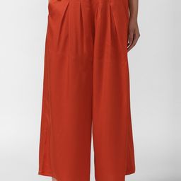 Van Heusen Woman Orange Pleated Pure Cotton Trousers-picture-29