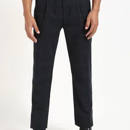 Tommy Hilfiger Men Checked Pleated Trousers-picture-36