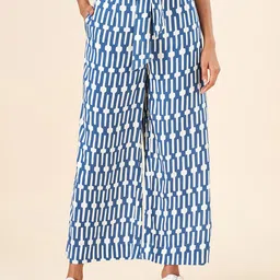 AKKRITI BY PANTALOONS Women Geometric Printed Mid-Rise Parallel Trouser-image-72