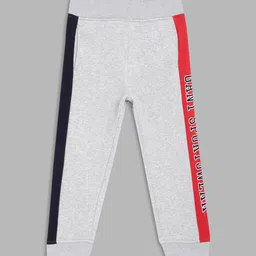 GANT Boys Grey & Red Colourblocked Cotton Regular Fit Joggers-picture-45