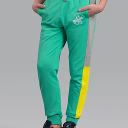 Beverly Hills Polo Club Boys Green Solid Cotton Joggers-picture-15