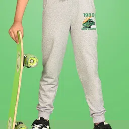 NUSYL Boys Graphic Printed Cotton Joggers image 1