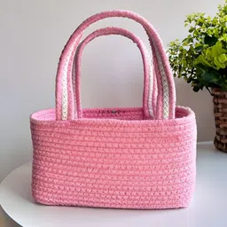 JASMEY HOMES Pink Boho Basket Organiser-picture-11