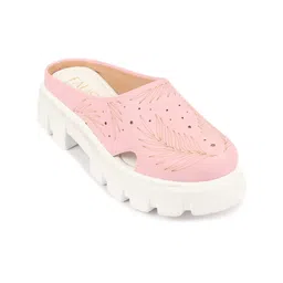 FAUSTO Women Textured Round Toe Lightweight Mule Sneakers image 3