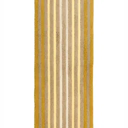 Saral Home Yellow & White Striped Microfiber Rectangle Floor Runner image 5