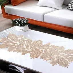 Dakshya Industries Beige Pathjad FloralDesign Waterproof Runner image 4