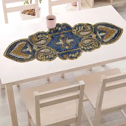PURINA'S Blue Textured Beaded Table Runner image 2