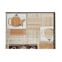 Dakshya Industries Cream & Brown Geometric Printed Table Cover image 2