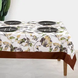 SHADES of LIFE  Brown Printed Pure Cotton Table Covers image 2