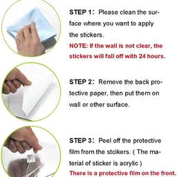 Wall1ders Brown Sun & 20 Butterfly 3D Mirror Wall Stickers image 3