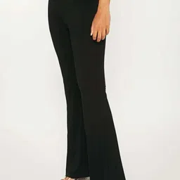 Next One Women Relaxed Flared High-Rise Easy Wash Bootcut Trousers image 3