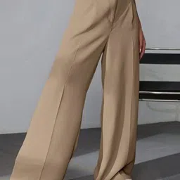 BROADSTAR Women Smart High-Rise Easy Wash Parallel Trousers Trouser image 2