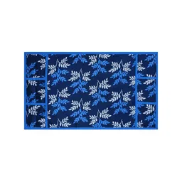 Dakshya Industries FC 5 Pieces Blue & Pink Printed Fridge Cover & Mats image 3