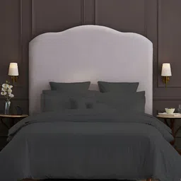 MYTRIDENT Grey 600 TC King Bedsheet with 4 Pillow Covers image 4