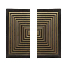 Two Moustaches 2-Pcs Beige & Brown Modern Nordic Abstract Brass Door Handle image 5