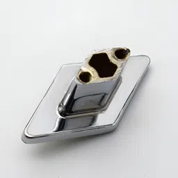 Rab Silver-Toned Iron Glossy Finish Anti-Tarnish Drawer Handle image 2