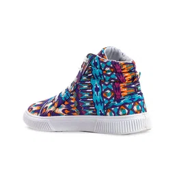 Khadims Women Blue Printed Sneakers image 2