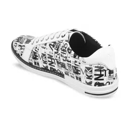 Metro Men Black Printed Sneakers image 2