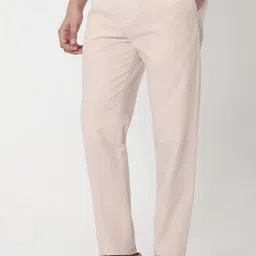 Mufti Men Relaxed Tapered Fit Mid-Rise Striped Cotton Trouser image 2