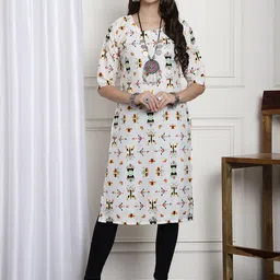 7threads KALINI Pack Of 2 Printed Straight Kurtas image 2