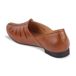 FAUSTO Men Textured Laser Cut Lightweight Mojaris image 3