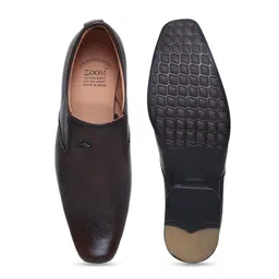 Zoom Shoes Men Square Toe Leather Formal Slip-On Shoes image 4