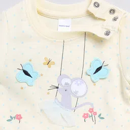 Moms Love Infant Girls Embroidered Pure Cotton Romper image 2