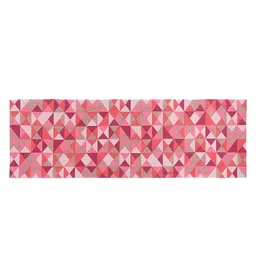 Saral Home Pink Geometric Printed Cotton Multiuse Rug image 4