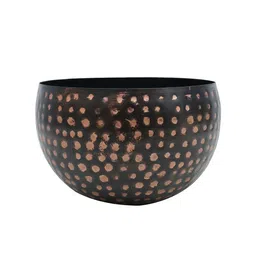 Homesake Copper Toned Hammered Design Metal Small Planter image 4