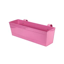 TRUSTBASKET Pink Railing Hanging Metal Planter image 4