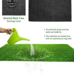 Luxehome International Green Artificial Grass Floor Runner image 2