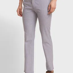 ColorPlus Men Flat-Front Mid-Rise Regular Fit Trouser image 2