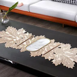 Dakshya Industries Beige Pathjad FloralDesign Waterproof Runner image 3