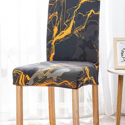 HOUSE OF QUIRK Black Mustard 5Pieces Abstract Chloride Waterproof Table Covers image 3